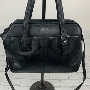 Coach Black Leather Taylor Bette Mini Satchel Handbag Crossbody Zip close